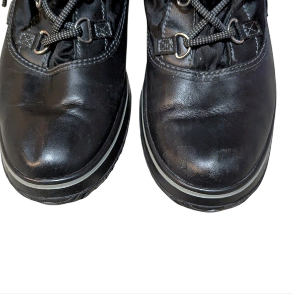 Coach Shaine Water Resistant Snow Boots size 7.5 Black Signature Print Preppy - Picture 5 of 9